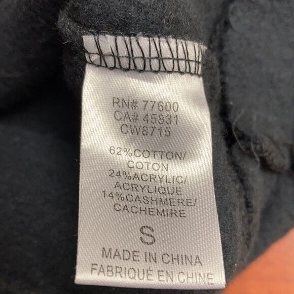 Chaser Black Cut Out Long Sleeve Crew Neck Sweatshirt Size Small - Picture 9 of 9